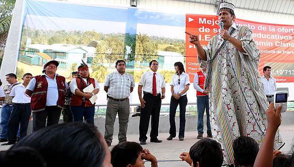 Ollanta Humala estuvo en la selva inaugurando obras de mejoramiento educativo. (Andina)