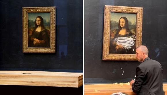 El cuadro de Leonardo da Vinci sufrió un nuevo ataque en el Louvre. (Foto: AFP / @MSERGIO_)
