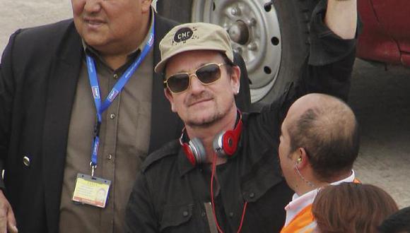 Bono Vox llegó ayer a la Ciudad Imperial. (Andina)