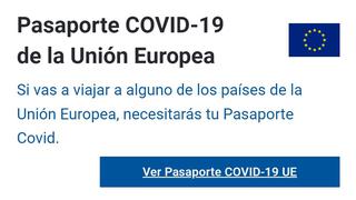 Minsa implementa pasaporte COVID-19 para que vacunados en Perú ingresen a la Unión Europea