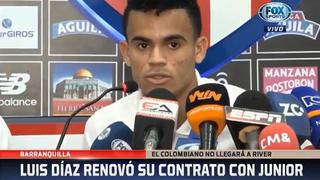 Colombiano Luis Díaz rechaza oferta de River Plate y renueva con Junior | VIDEO