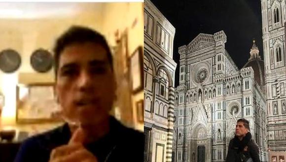 Cumbiambero está instalado en un hotel de Florencia, a donde viajó para dar conciertos que fueron cancelados. (Composición)