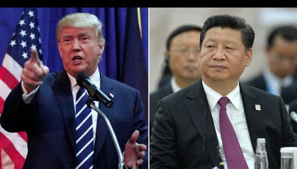 Donald Trump, presidente de China y  Xi Jinping, presidente de China.