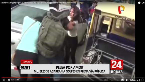 Dos mujeres se pelean por el amor de un hombre en Tumbes. (Panamericana TV)