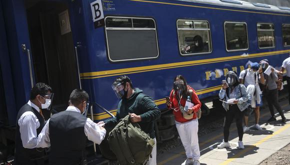 A las 08:30 horas partió el primer tren de la estación de Ollantaytambo con destino a Machu Picchu pueblo. (Foto: ANDINA/Jhonel Rodríguez Robles)