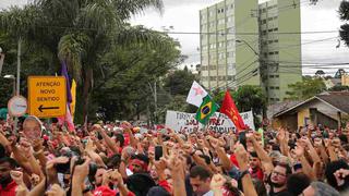 Manifestaciones en apoyo a Lula da Silva al cumplir un año de prisión