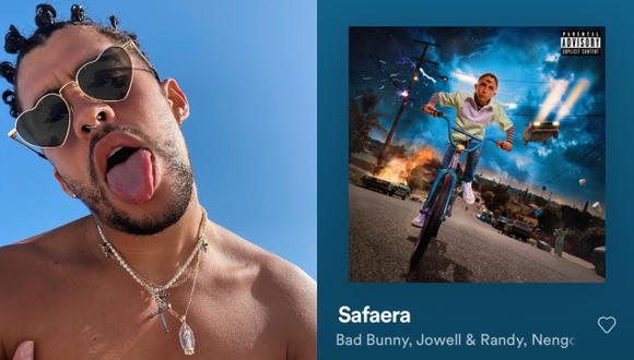 Spotify repuso 'Safaera' en sus listas de reproducción. (Instagram/Captura)