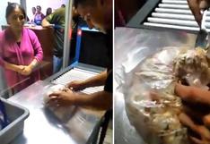 Mujer pretendía ingresar droga al penal de Trujillo en una bolsa con arroz chaufa | VIDEO