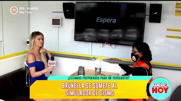 Brunella Horna undergoes earthquake simulator 1