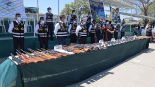 Piura: PNP decomisa 115 armas de fuego, municiones y cacerinas
