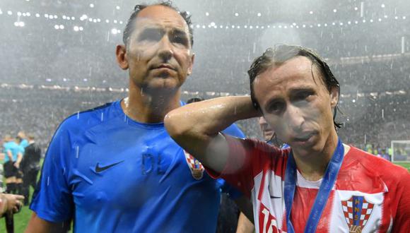Luka Modric lamentó el resultado final de Croacia ante Francia en la final de Rusia 2018. (Foto: AFP).