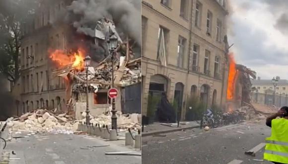 Varios edificios en llamas en Francia. (Foto: captura Twitter)