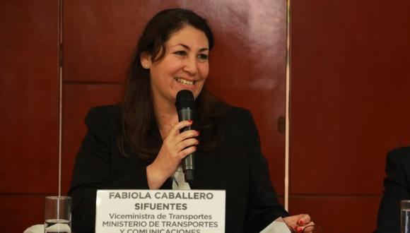 Fabiola Caballero Sifuentes renunció al cargo de viceministra de Transportes. (Foto: MTC)