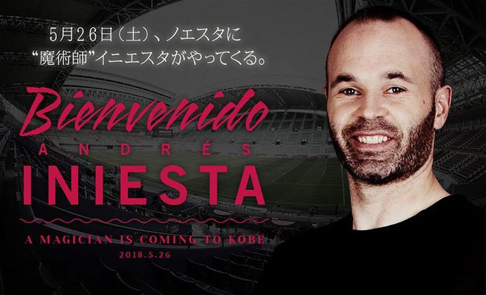Andres Iniesta es el nuevo jugador del Vissel Kobe de Japón.
