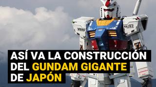 Gundam: Robot gigante de popular serie japonesa da sus primeros movimientos