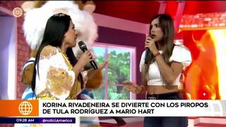 Korina Rivadeneira y su reacción hacia Tula Rodríguez por dedicarle un baile a Mario Hart