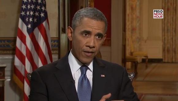 Obama fue entrevistado en PBS NewsHour. (Captura de video)