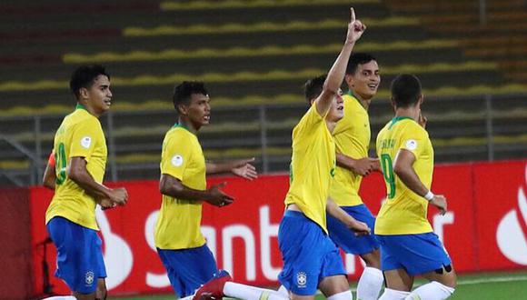 Brasil enfrenta a Argentina este sábado por la jornada final del grupo B del Sudamericano Sub 17. (Foto: Twitter @sub17Peru2019)