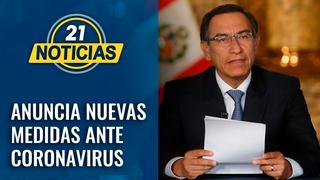 Presidente Vizcarra anuncia medidas contra el coronavirus