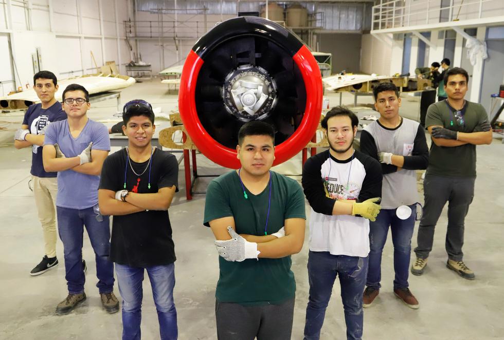 Los estudiantes de la carrera de&nbsp;Ingeniería Aeronáutica de la UTP son los encargados de realizar esta obra.&nbsp;(Foto: UTP)
