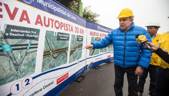 El alcalde de Lima, Luis Castañeda Lossio, dio detalles de las obras de la nueva autopista de 20 kilómetros. (Difusión)