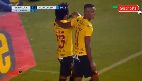 Alianza Lima recibió dos goles de parte de Alemán en la Noche Amarilla. (Captura: DirecTV)