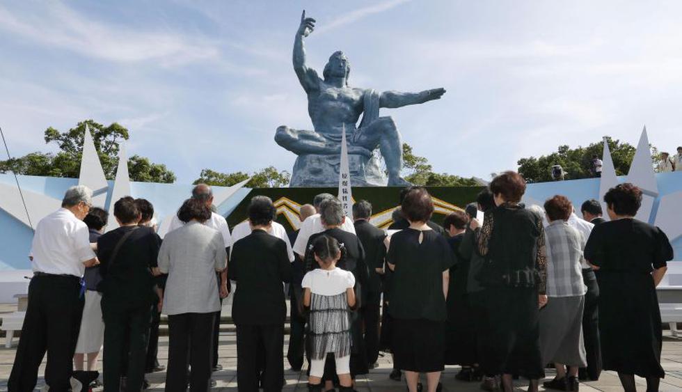 La ciudad de Nagasaki, Japón, celebró el aniversario del segundo bombardeo atómico del mundo con el jefe de las Naciones Unidas y el alcalde de la ciudad, instando a los líderes mundiales a dar pasos concretos hacia el desarme nuclear mundial. (Foto: Reuters)