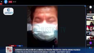 Bruno Pacheco volvió a reaparecer en audiencia judicial desde la clandestinidad por Caso Tarata