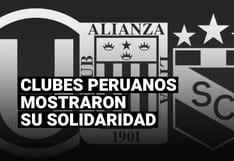 Clubes peruanos se solidarizan ante fallecidos en protestas