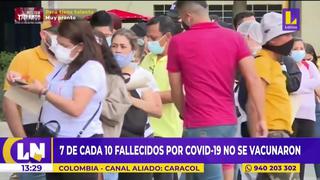 Colombia: 7 de cada 10 fallecidos por COVID-19 no han querido vacunarse