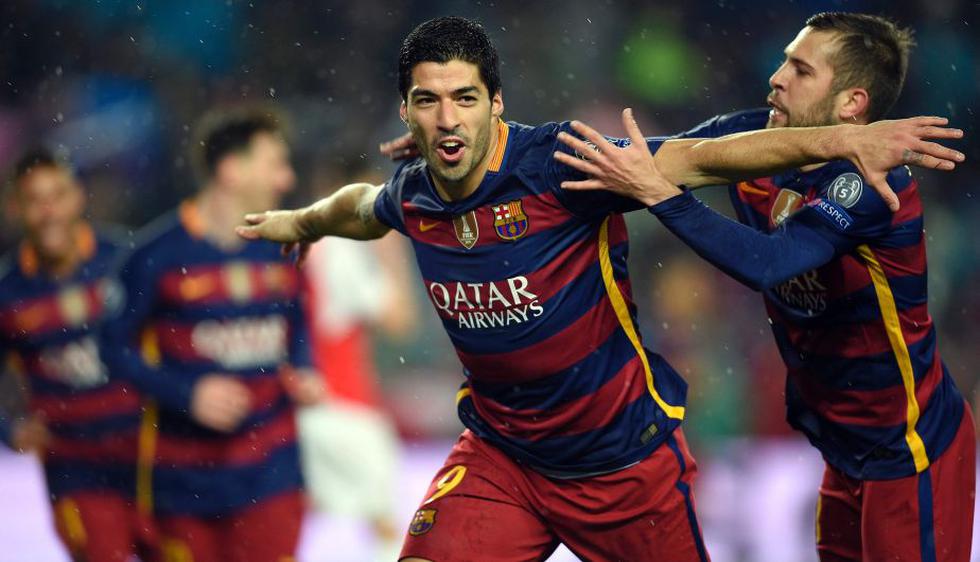Luis Suárez marcó el segundo gol del Barcelona ante Arsenal. (AFP)