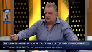 Gustavo Guerra García: "Se debe suspender los pagos a operadores del Metropolitano"