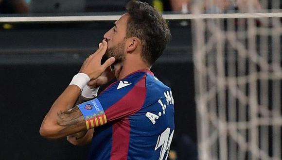 José Luis Morales debutó con gol en la nueva temporada de LaLiga de España. (Foto: AFP)