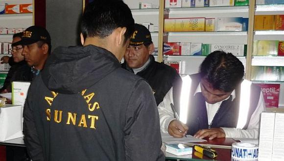 La Sunat emprendió el operativo en 25 farmacias. (Difusión)