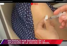 Denuncian en Brasil que adultos mayores reciben ‘vacunas de aire’  [VIDEO]