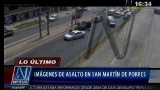 San Martín de Porres: 'Marcas' roban S/.10 mil a policía en espectacular atraco