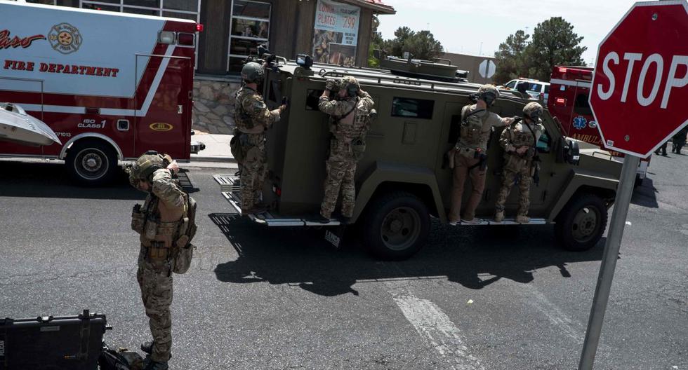 Imagen referencial. Las fuerzas del orden responden a un tirador activo en Texas (Estados Unidos). (AFP / Joel Angel Juarez).