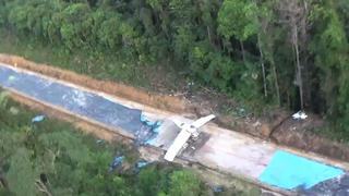 Ucayali: abandonan narco avioneta que trató de llevar 350 kilos de PBC a Bolivia | VIDEO 