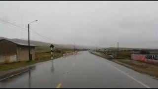 Carretera Central: Se registra lluvia intensa a la altura de La Oroya