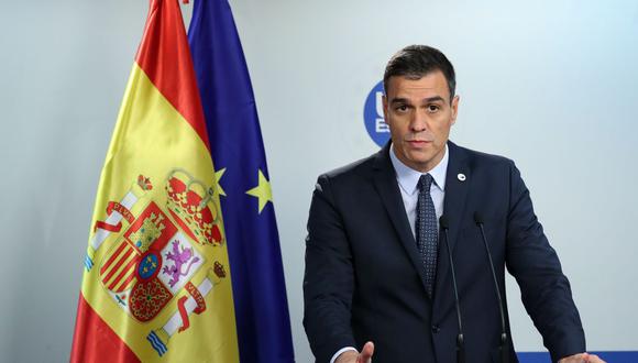 El presidente del gobierno de España, Pedro Sánchez extenderá el estado de alarma por la epidemia de coronavirus. (Photo by AFP)
