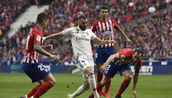 Atlético y Real protagonizarán una nueva edición del clásico madrileño en el King Abdullah Sports City. (Foto: AFP)