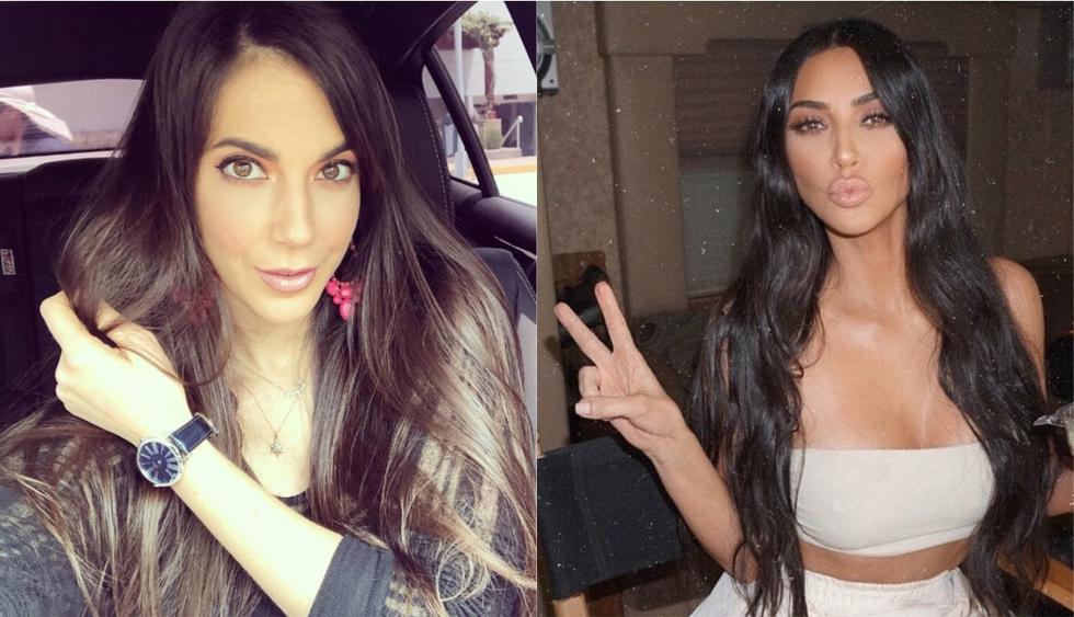 La conductora Chiara Pinasco compartió una fotografía al lado de Kim Kardashian. (Foto: Composición/Instagram)