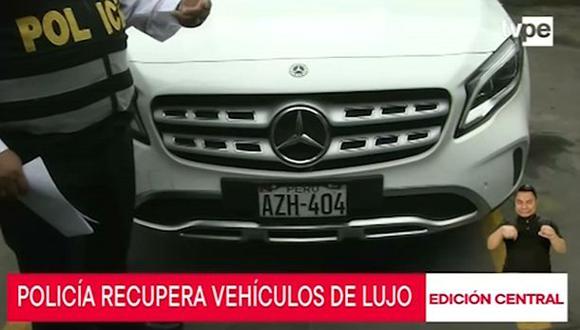 La Policía recuperó los vehículos tras un trabajo de investigación. (TV Perú)
