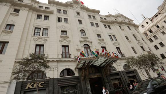 El Hotel Bolívar ocupa 4,000 m2 frente a la Plaza San Martín. (Piko Tamashiro)