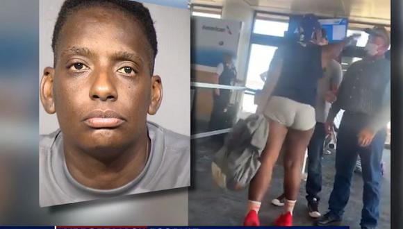 Mujer golpea a trabajadora de aerolínea por no dejarla viajar sin mascarilla. (Foto: Captura Fox News).