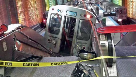 Estados Unidos: Tren del metro de Chicago se descarrila y deja 32 heridos. (AP)