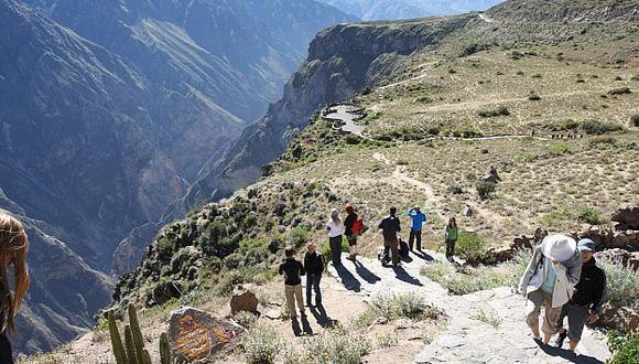Acceso al Valle del Colca en riesgo por intensas lluvias en Arequipa. (Heiner Aparicio)