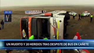 Pasajera murió tras despiste de bus en la Panamericana Sur [VIDEO]