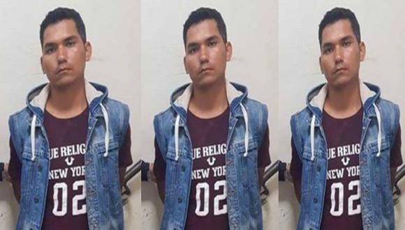 Gomer Abimael Primo Miraval (26) fue detenido en el momento que descendía de un automóvil, cerca de la comisaría de Pachacútec. (Policía Nacional del Perú)