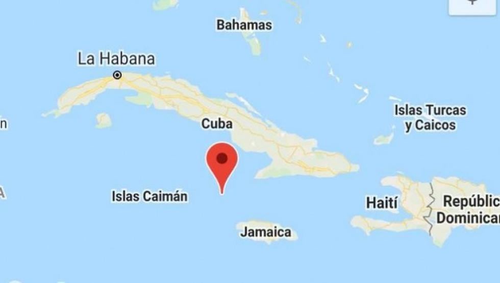 Se registró un terremoto de magnitud 7.7 entre Cuba y Jamaica. (Google Maps)